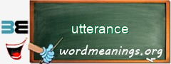 WordMeaning blackboard for utterance